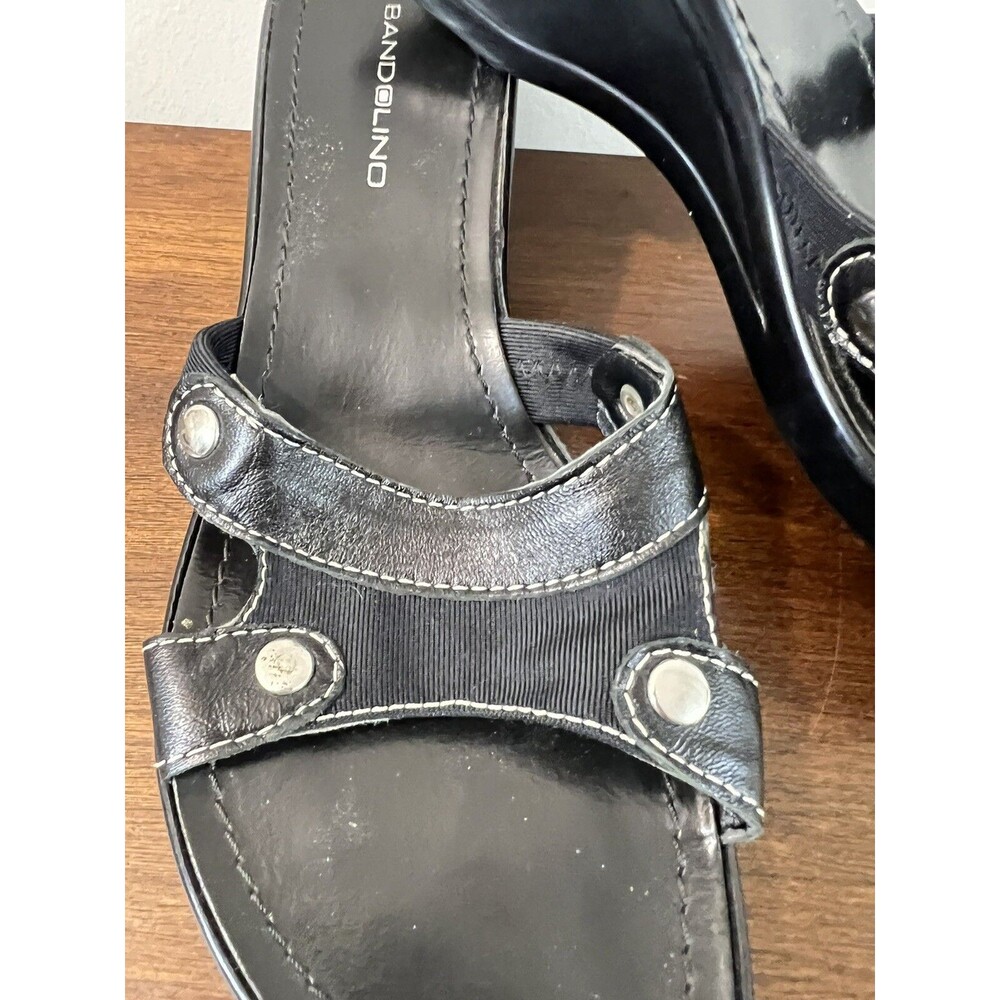 BANDOLINO dalbright Women 7 M Black Slide Sandal Lightweight Wedge Heel Slip On - Picture 2 of 6